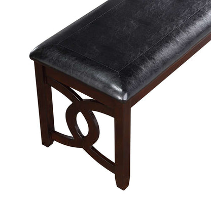 New Classic Furniture - Gia Upholstered Dining Bench, 46in, Ebony - D1701-25-EBY veiw 3