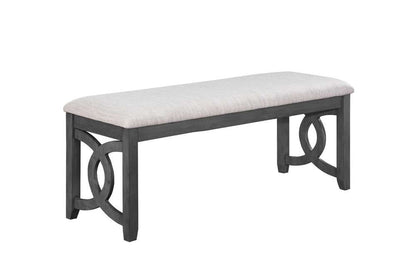 New Classic Furniture - Gia Upholstered Dining Bench, 46in, Gray - D1701-25-GRY veiw 1
