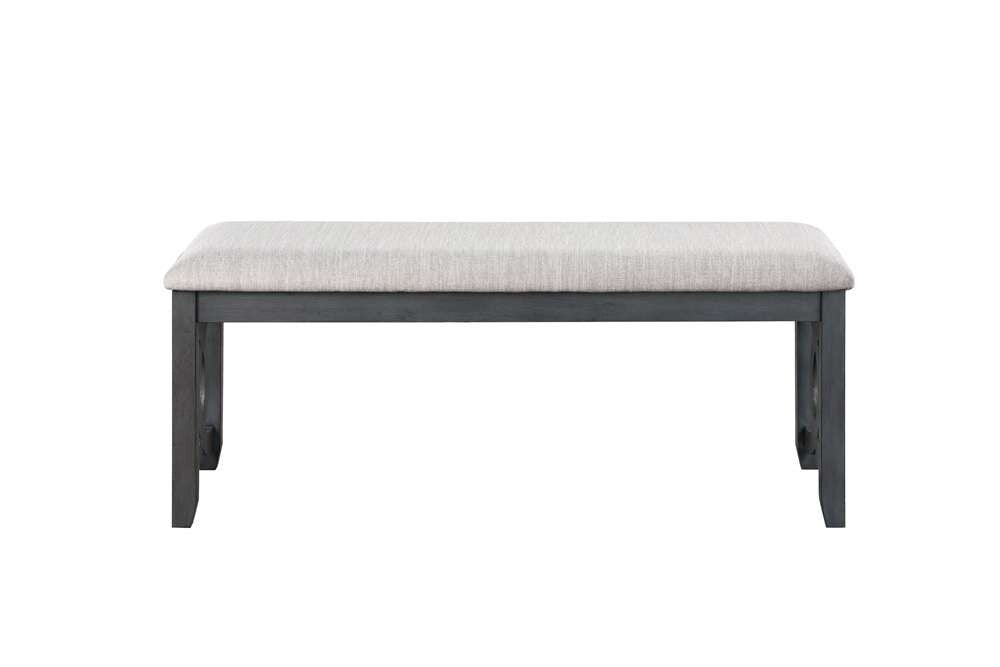 New Classic Furniture - Gia Upholstered Dining Bench, 46in, Gray - D1701-25-GRY veiw 3