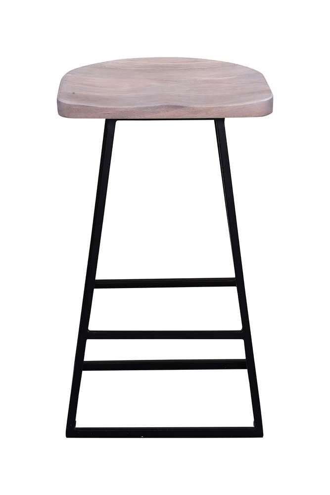 Porter Designs - Clement Solid Wood 24in Bar Stool, White - 07-196-10-2096 veiw 2