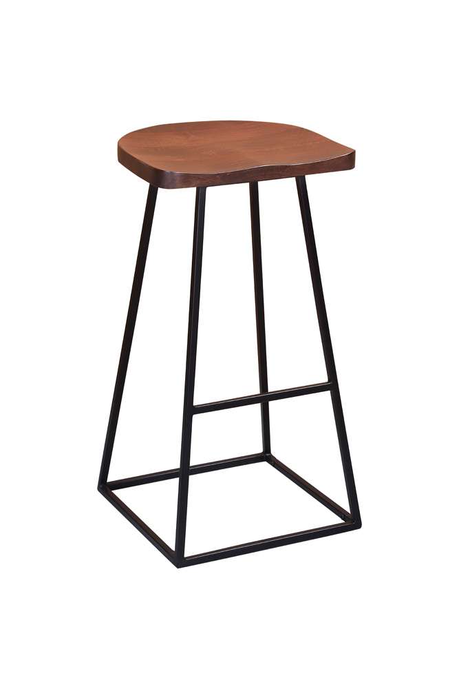 Porter Designs - Clement Solid Wood 30in Bar Stool, Brown - 07-196-11-2099 veiw 1