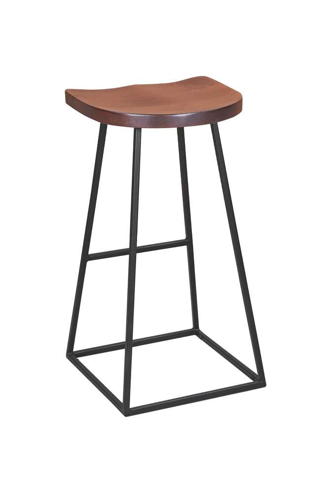 Porter Designs - Clement Solid Wood 30in Bar Stool, Brown - 07-196-11-2099 veiw 3