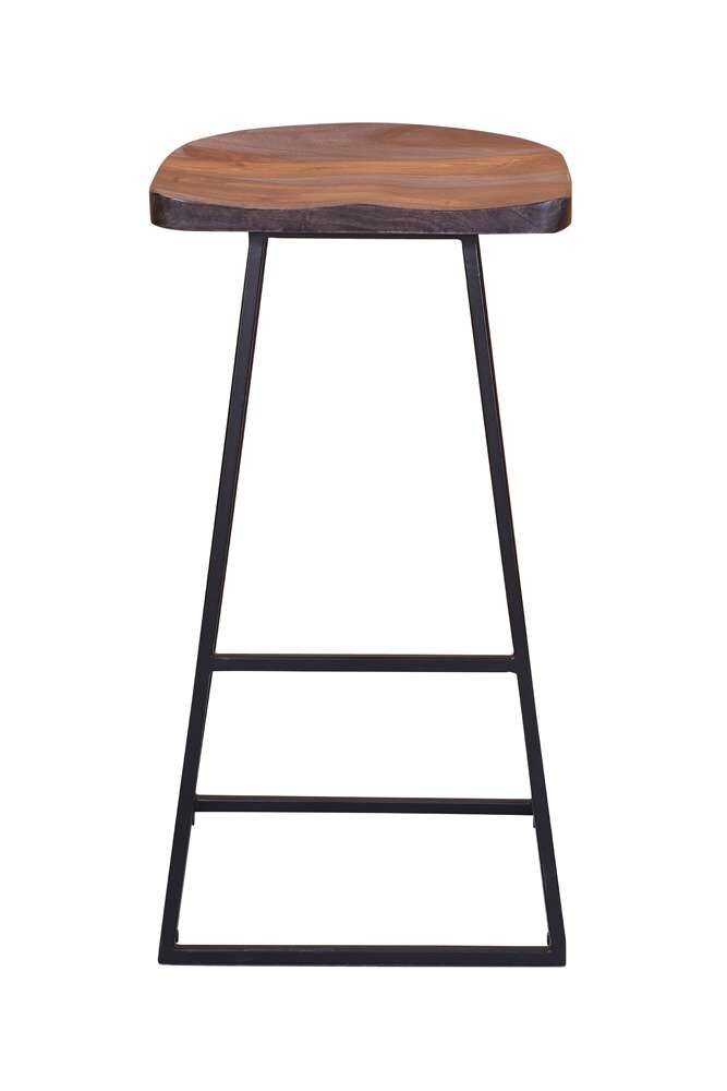 Porter Designs - Clement Solid Sheesham Wood 30in Bar Stool, Gray - 07-196-11-2098 veiw 4