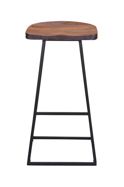 Porter Designs - Clement Solid Sheesham Wood 30in Bar Stool, Gray - 07-196-11-2098 veiw 4
