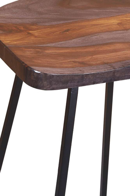 Porter Designs - Clement Solid Sheesham Wood 30in Bar Stool, Gray - 07-196-11-2098 veiw 6