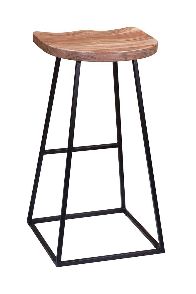 Porter Designs - Clement Solid Acacia Wood 30in Bar Stool, Natural - 07-196-11-2097 veiw 3