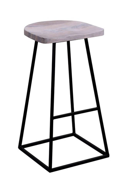 Porter Designs - Clement Solid Wood 30in Bar Stool, White - 07-196-11-2096 veiw 1