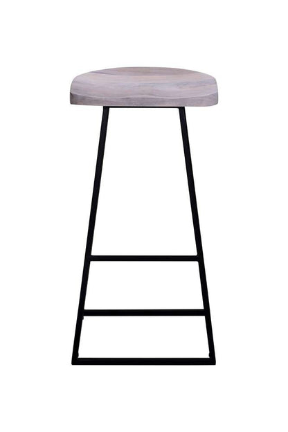 Porter Designs - Clement Solid Wood 30in Bar Stool, White - 07-196-11-2096 veiw 2