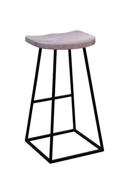 Porter Designs - Clement Solid Wood 30in Bar Stool, White - 07-196-11-2096 veiw 3