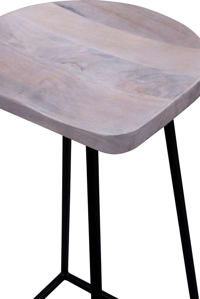 Porter Designs - Clement Solid Wood 30in Bar Stool, White - 07-196-11-2096 veiw 5