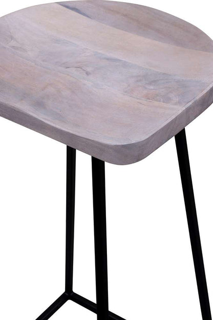 Porter Designs - Clement Solid Wood 30in Bar Stool, White - 07-196-11-2096 veiw 5