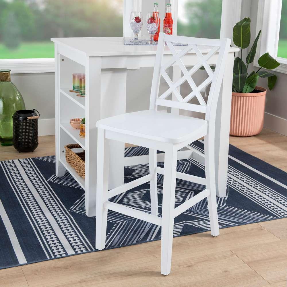 Powell Company - Mayfair Counter Stool, White - D1015LD23CSW veiw 6
