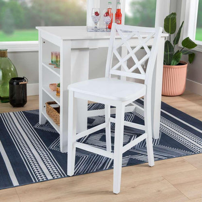 Powell Company - Mayfair Counter Stool, White - D1015LD23CSW veiw 6