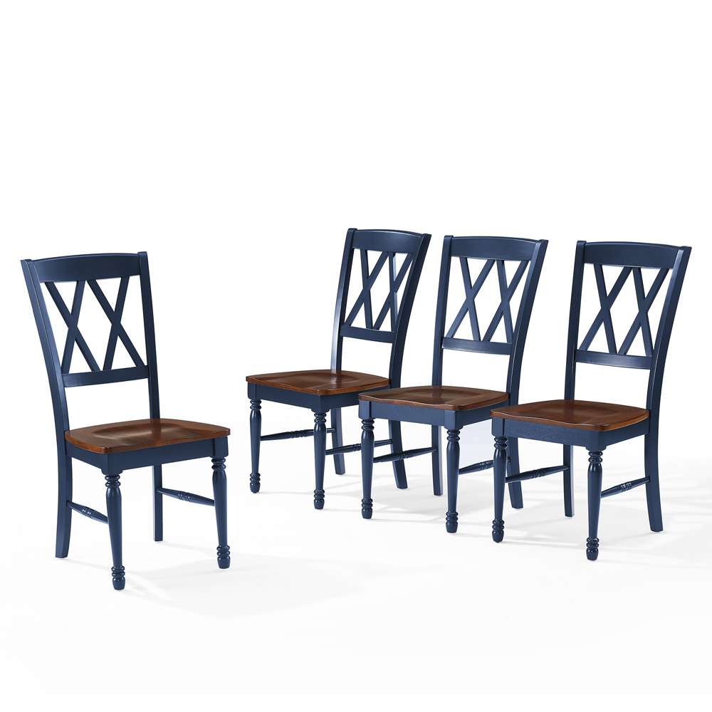 Crosley Furniture - Shelby 4-Piece Dining Chair Set Navy - 4 Chairs - KF20031NV veiw 1