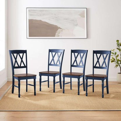 Crosley Furniture - Shelby 4-Piece Dining Chair Set Navy - 4 Chairs - KF20031NV veiw 2