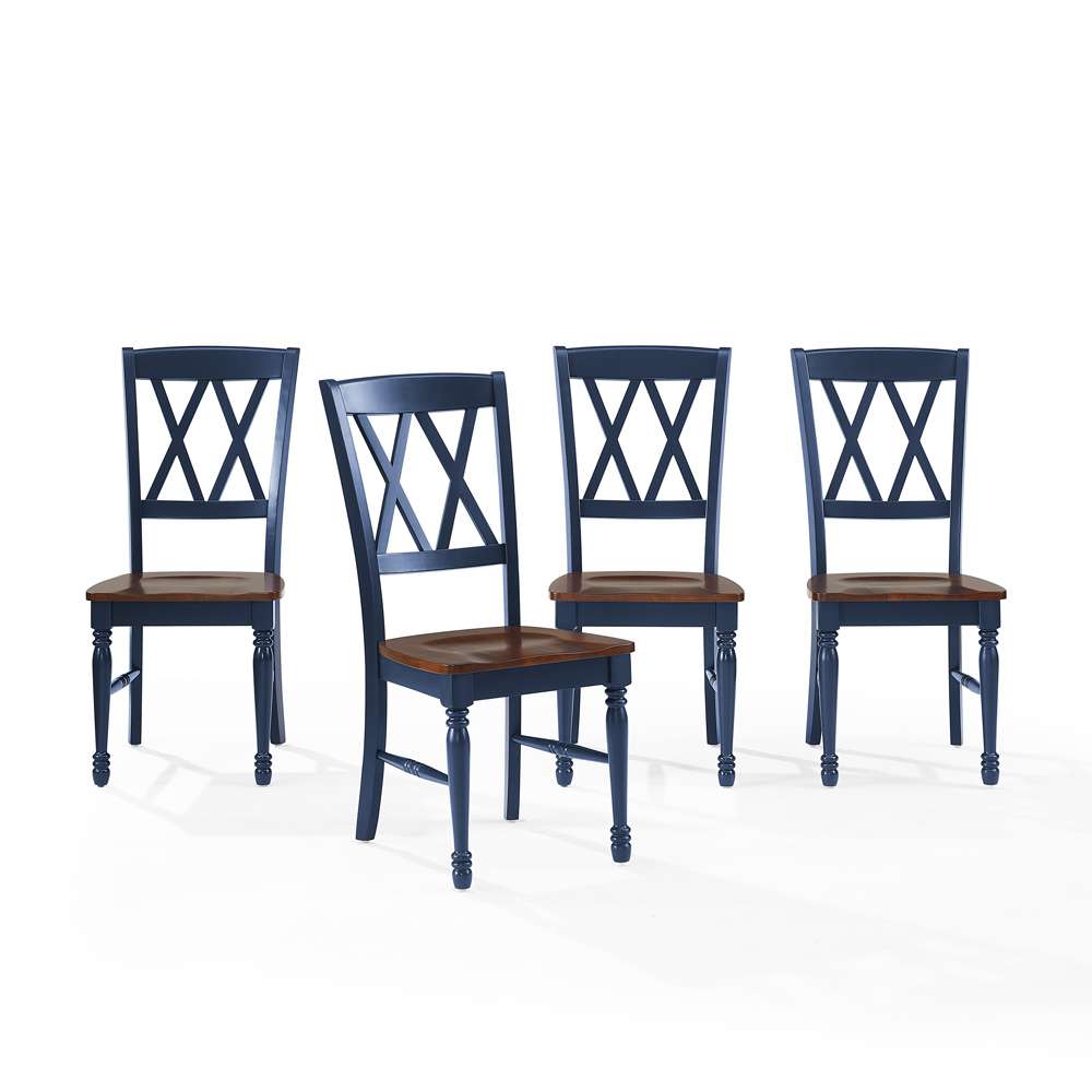 Crosley Furniture - Shelby 4-Piece Dining Chair Set Navy - 4 Chairs - KF20031NV veiw 6