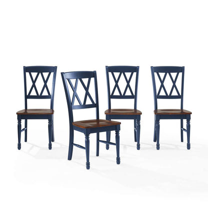 Crosley Furniture - Shelby 4-Piece Dining Chair Set Navy - 4 Chairs - KF20031NV veiw 6