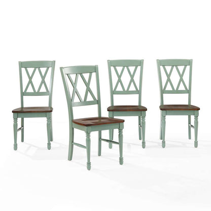 Crosley Furniture - Shelby 4-Piece Dining Chair Set Distressed Teal - 4 Chairs - KF20031TL veiw 6