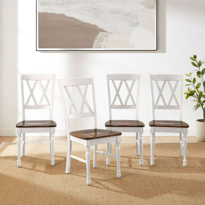 Crosley Furniture - Shelby 4-Piece Dining Chair Set Distressed White - 4 Chairs - KF20031WH veiw 3