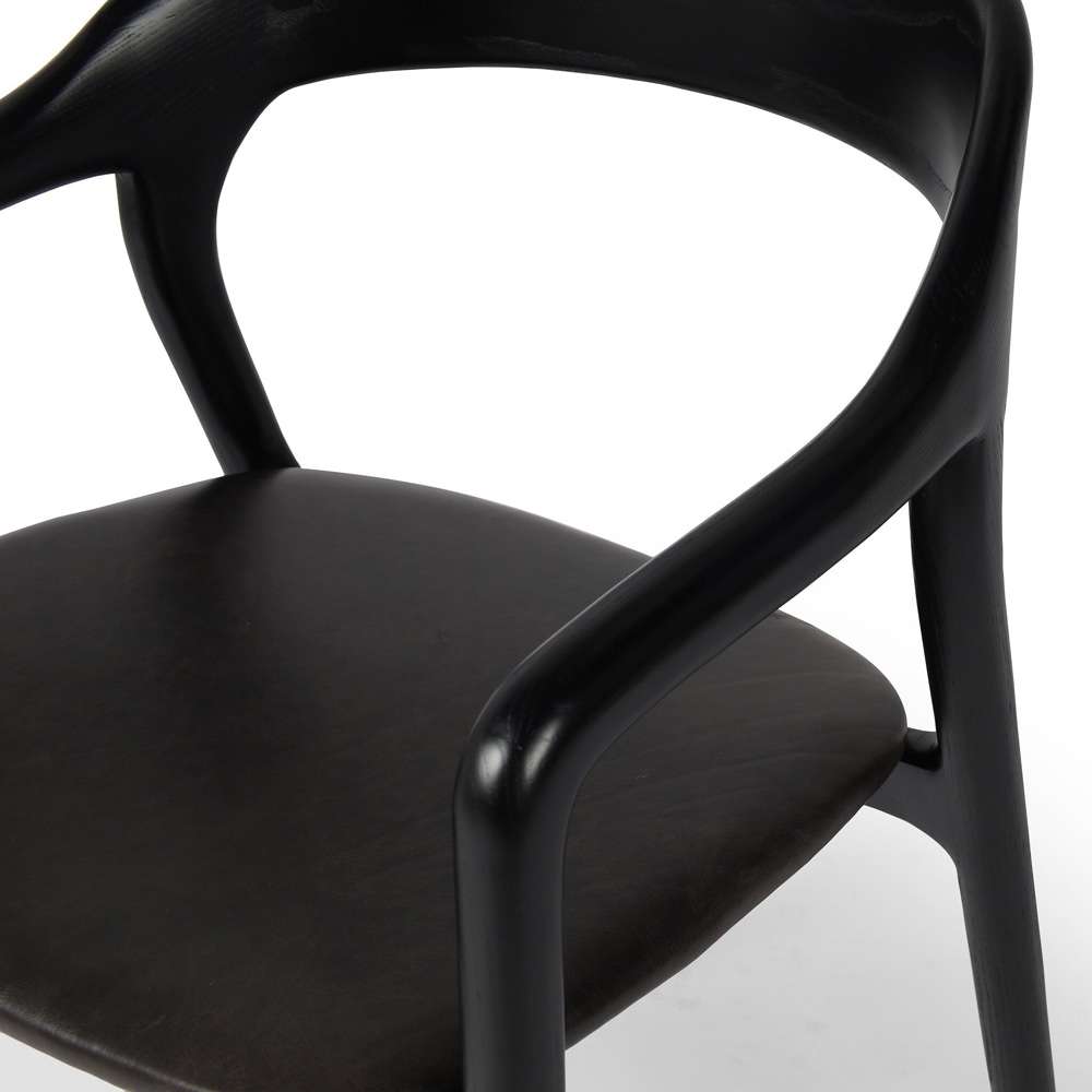 Four Hands - Amare Dining Armchair - Sonoma Black - 236452-002 veiw 9
