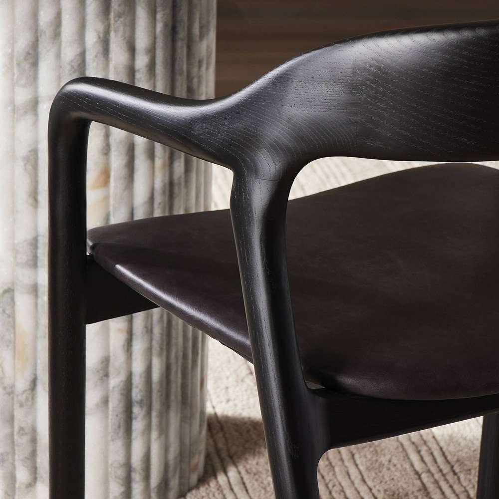 Four Hands - Amare Dining Armchair - Sonoma Black - 236452-002 veiw 12