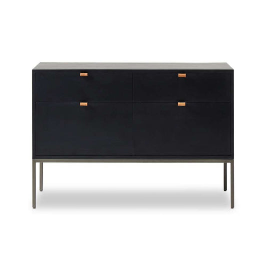 Four Hands - Fulton - Trey Modular Wide Filing Cabinet - Black Wsh - 236182-001 veiw 1