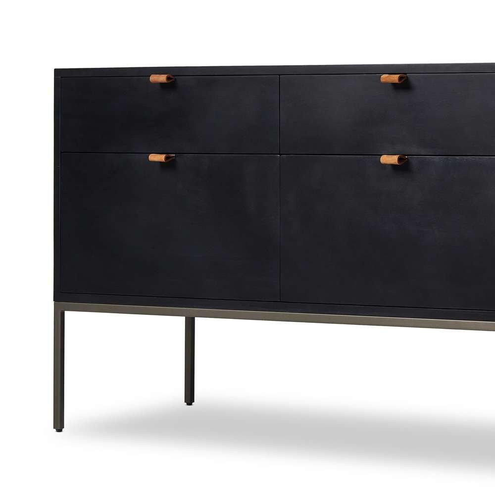 Four Hands - Fulton - Trey Modular Wide Filing Cabinet - Black Wsh - 236182-001 veiw 3