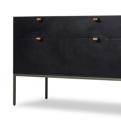 Four Hands - Fulton - Trey Modular Wide Filing Cabinet - Black Wsh - 236182-001 veiw 3