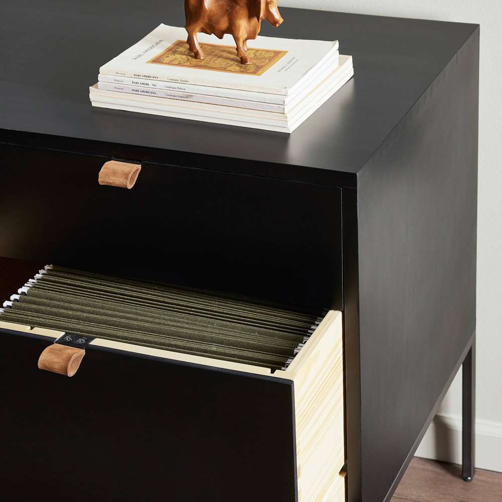 Four Hands - Fulton - Trey Modular Wide Filing Cabinet - Black Wsh - 236182-001 veiw 4