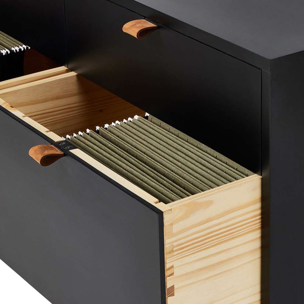Four Hands - Fulton - Trey Modular Wide Filing Cabinet - Black Wsh - 236182-001 veiw 7