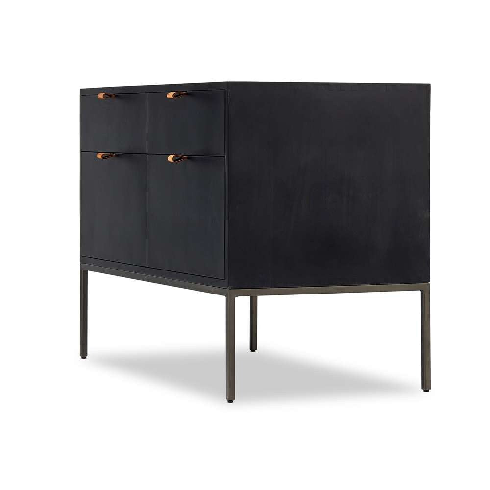 Four Hands - Fulton - Trey Modular Wide Filing Cabinet - Black Wsh - 236182-001 veiw 8