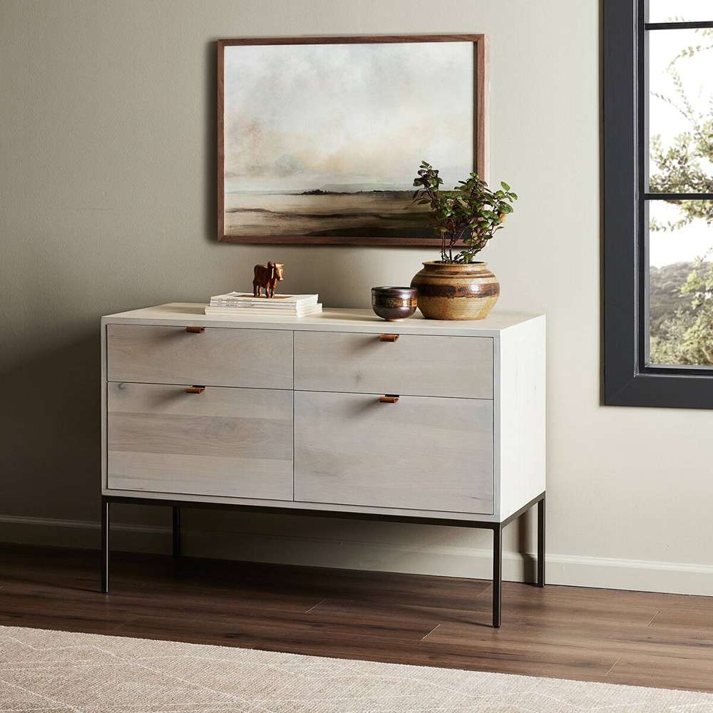 Four Hands - Fulton - Trey Modular Wide Filing Cabinet - Dove - 236182-003 veiw 4