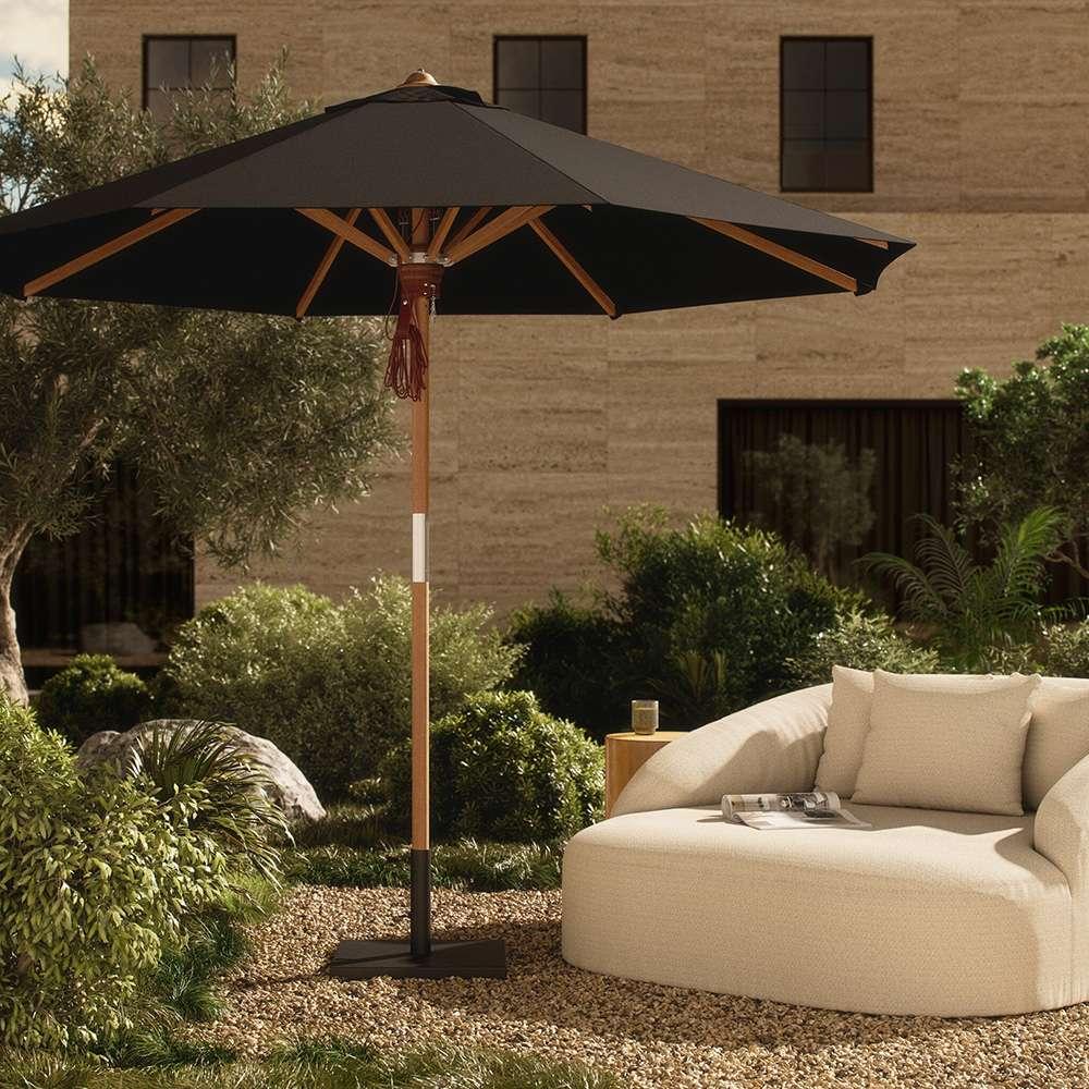 Four Hands - Garwood - Baska Outdoor Round Umbrella - Arashi Black - 242876-003 veiw 11