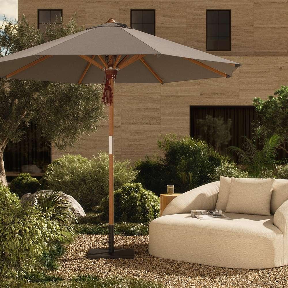Four Hands - Garwood - Baska Outdoor Round Umbrella - Arashi Graphite - 242876-002 veiw 11
