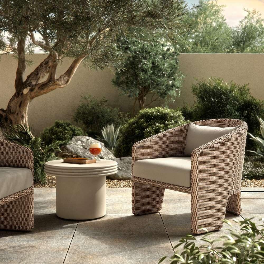 Four Hands - Providence - Fae Outdoor Chair - Vintage White - 231819-004 veiw 12