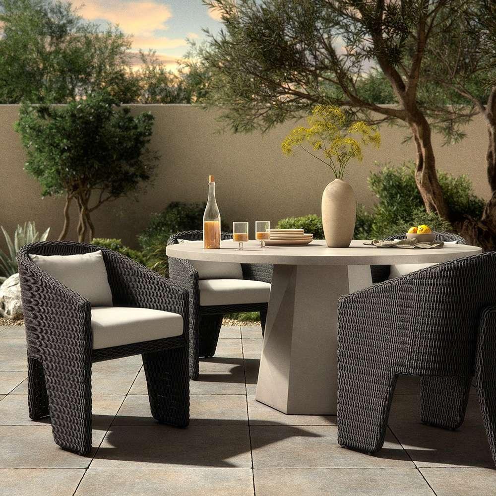 Four Hands - Providence - Fae Outdoor Dining Chair - Vintage Coal - 239139-003 veiw 13