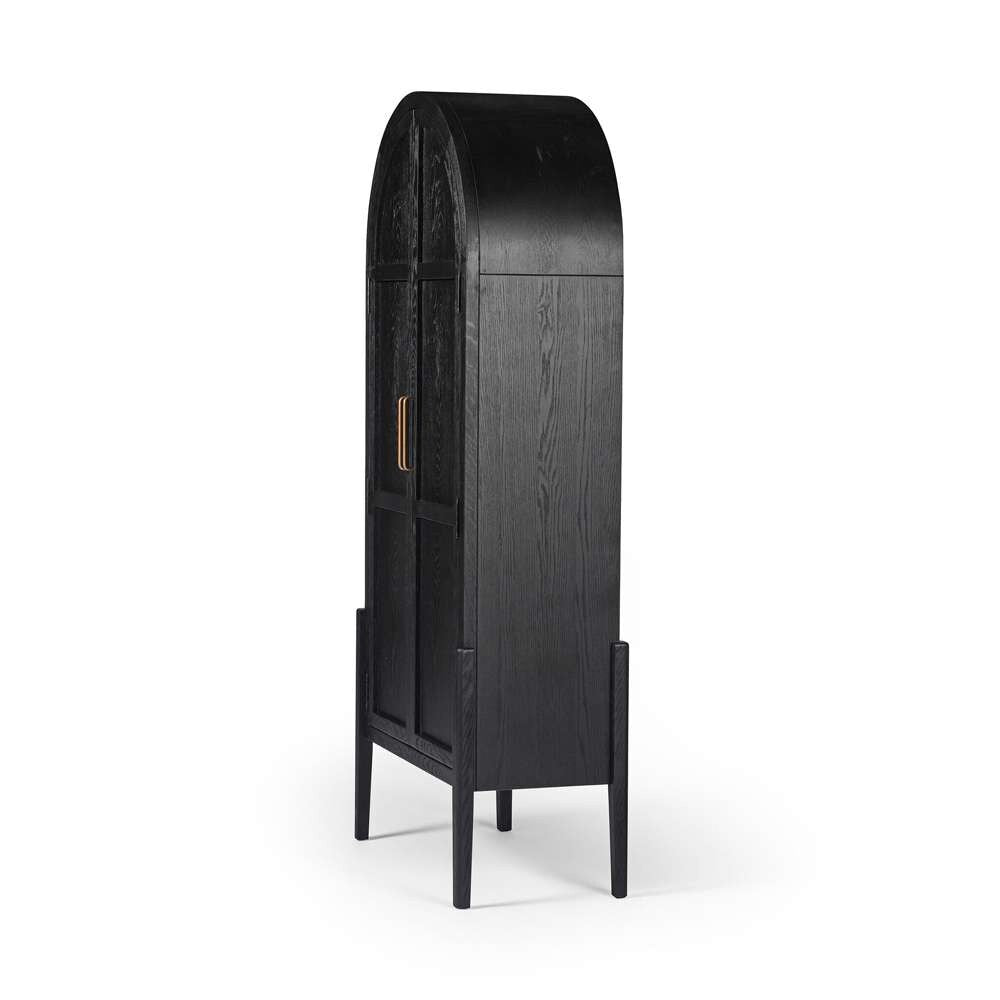 Four Hands - Tolle Panel Door Cabinet - Drifted Matte Black - 234782-001 veiw 2
