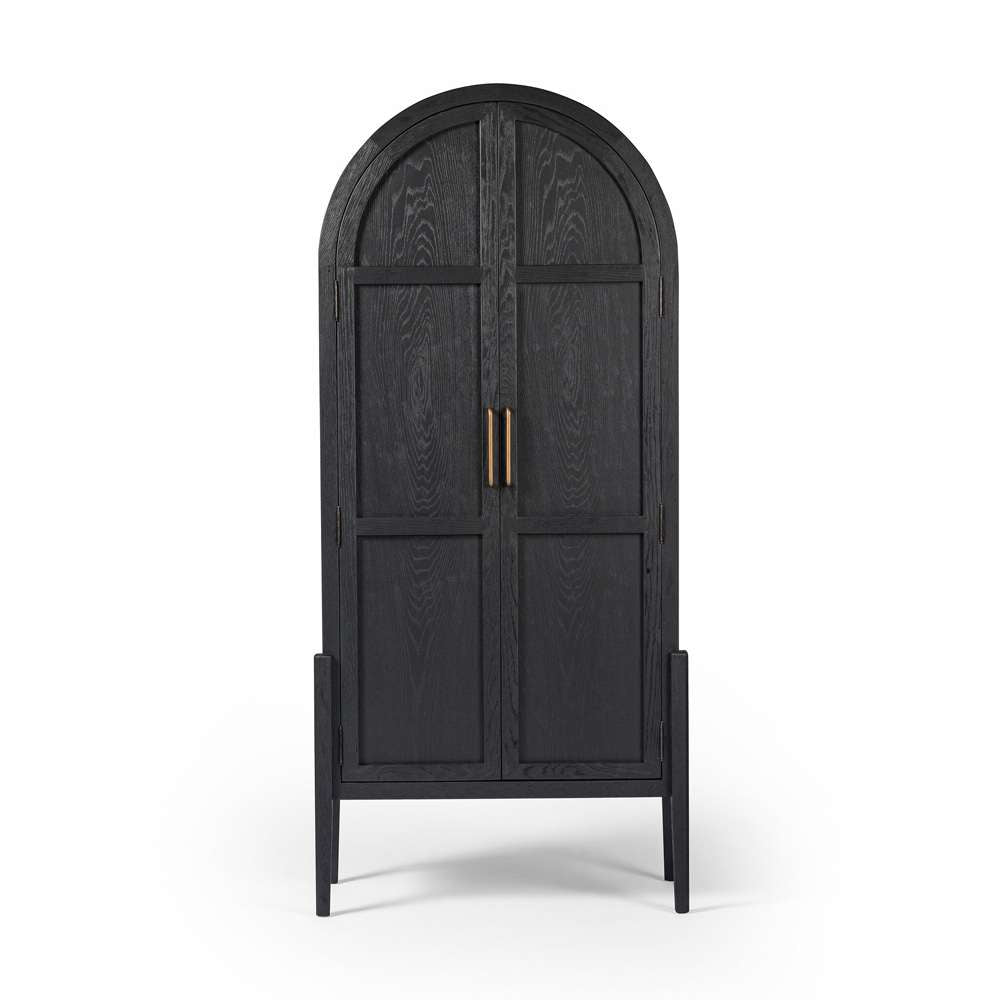 Four Hands - Tolle Panel Door Cabinet - Drifted Matte Black - 234782-001 veiw 3