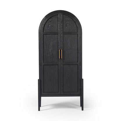 Four Hands - Tolle Panel Door Cabinet - Drifted Matte Black - 234782-001 veiw 3