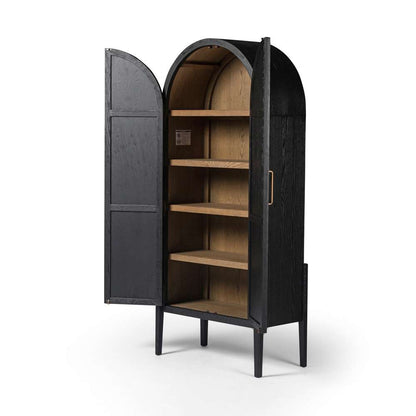 Four Hands - Tolle Panel Door Cabinet - Drifted Matte Black - 234782-001 veiw 8