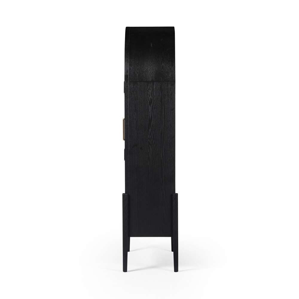 Four Hands - Tolle Panel Door Cabinet - Drifted Matte Black - 234782-001 veiw 10