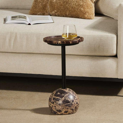 Four Hands - Viola Accent Table - Merlot Marble - 224056-004 veiw 3