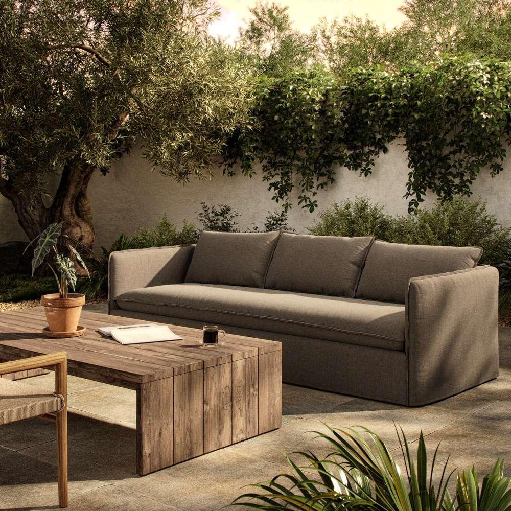 Four Hands - Westgate - Andre Outdoor Sofa - 96in - Alessi Fawn - 236445-007 veiw 10