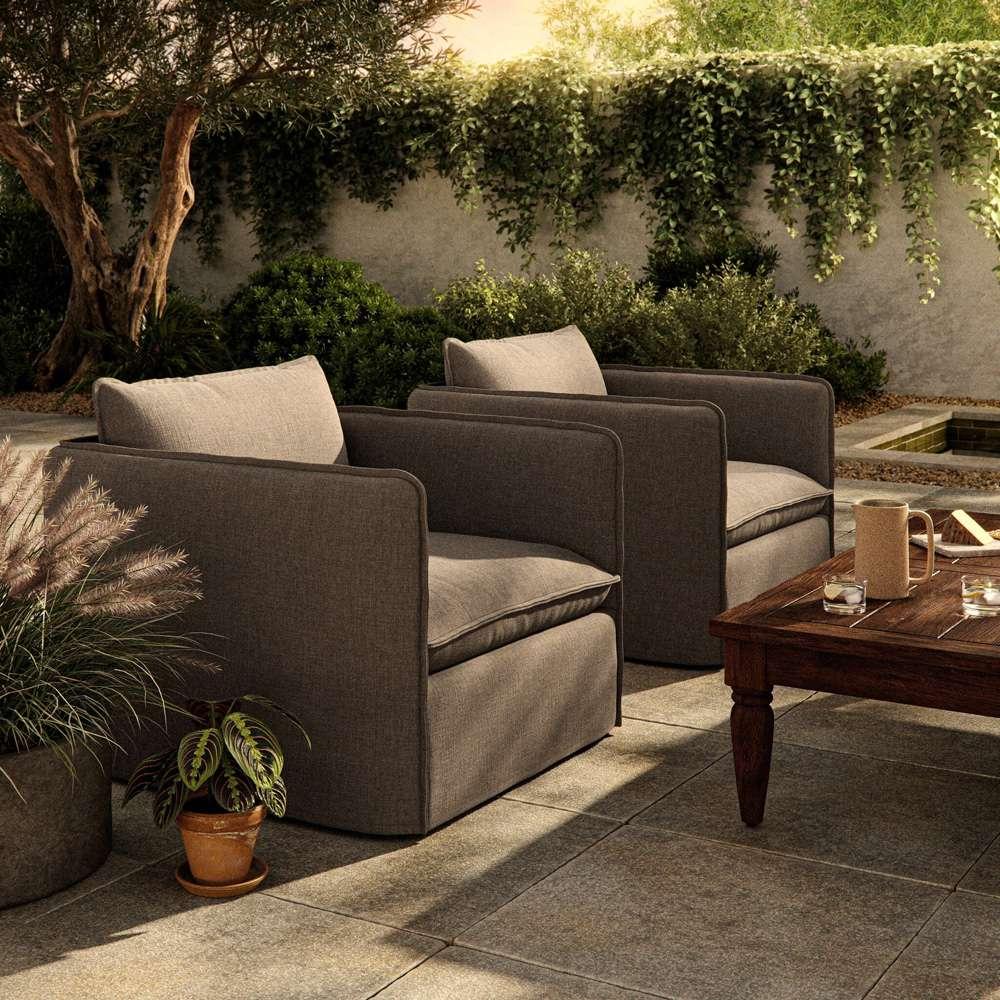 Four Hands - Westgate - Andre Outdoor Swivel Chair - Alessi Fawn - 236556-007 veiw 8