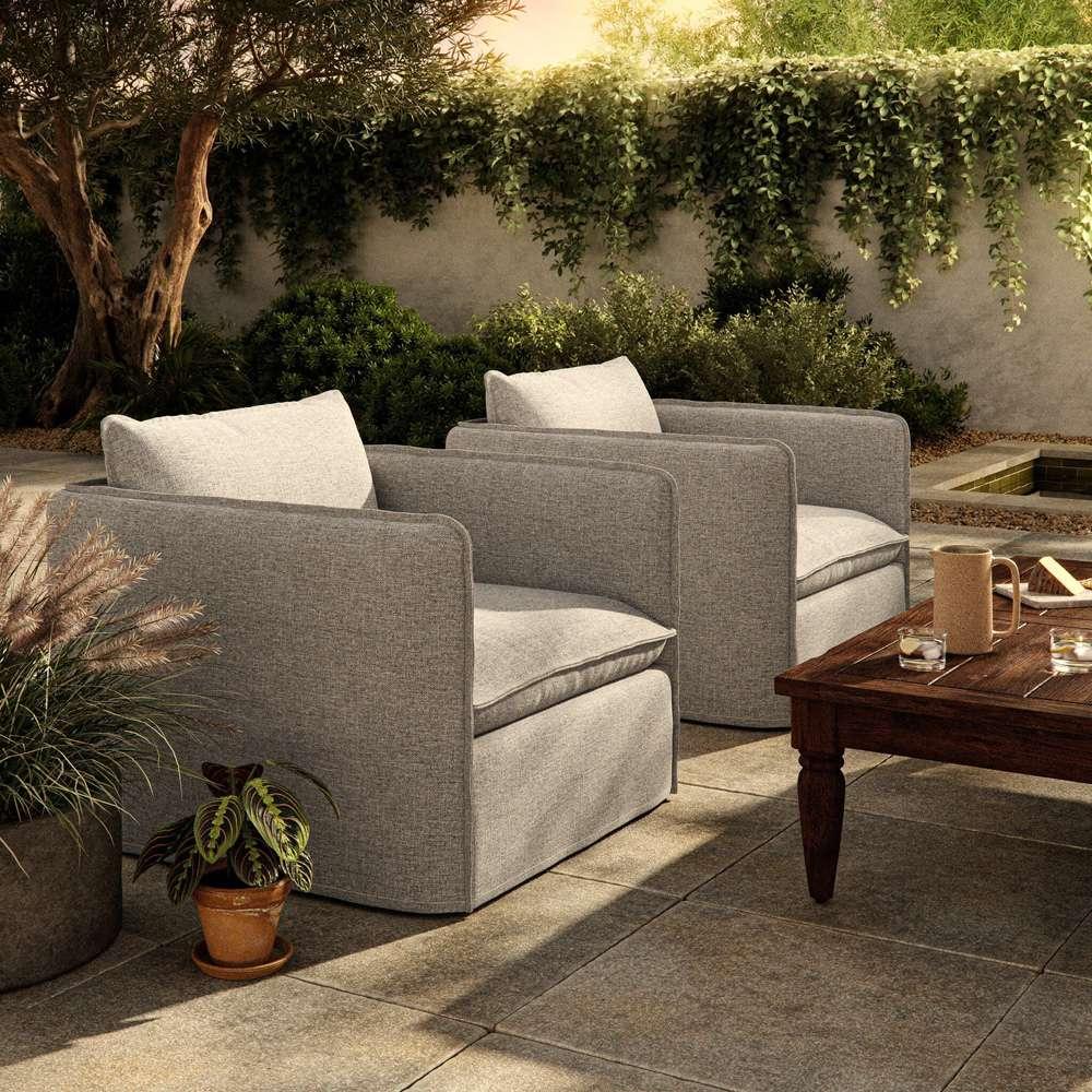 Four Hands - Westgate - Andre Outdoor Swivel Chair - Alessi Slate - 236556-009 veiw 8