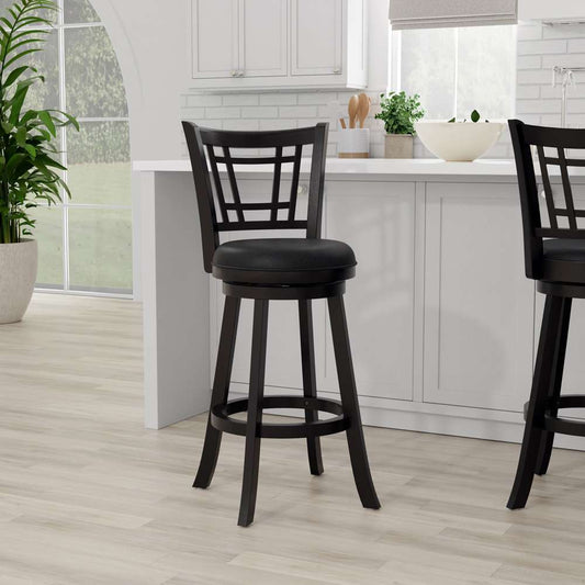 Hillsdale Furniture - Fairfox Wood Bar Height Swivel Stool, Black - 4650-831 veiw 2