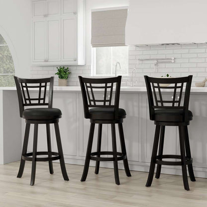 Hillsdale Furniture - Fairfox Wood Bar Height Swivel Stool, Black - 4650-831 veiw 4