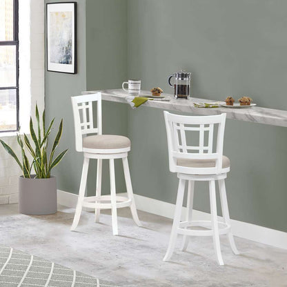 Hillsdale Furniture - Fairfox Wood Bar Height Swivel Stool, White - 4650-832 veiw 2