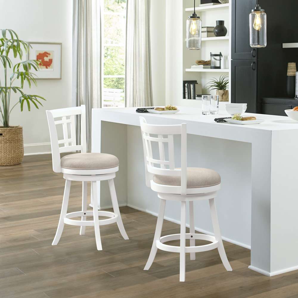 Hillsdale Furniture - Fairfox Wood Counter Height Swivel Stool, White - 4650-828 veiw 2
