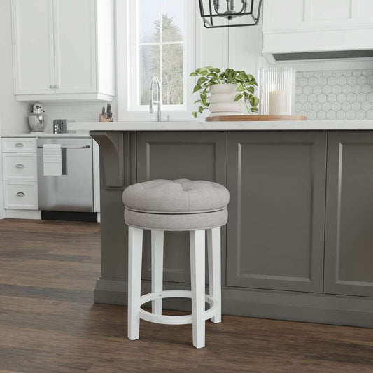 Hillsdale Furniture - Krauss Wood Backless Counter Height Swivel Stool, White - 5515-826 veiw 2
